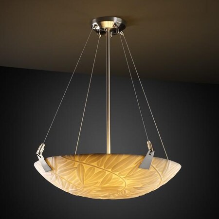 Justice Design Group 24" Pendant Bowl w/ Tapered Clips PNA-9642-35-BMBO-NCKL
